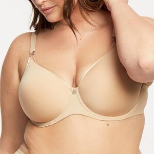 Chantelle 36DDDD Sublime Convertible Spacer Bra Lined Underwire Nude Demi 3951